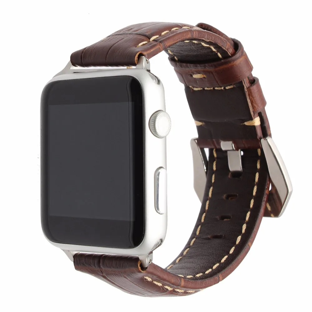 Ремешок итальянский из натуральной телячьей кожи для iWatch Apple Watch 38 мм 42 Series 1 2 3