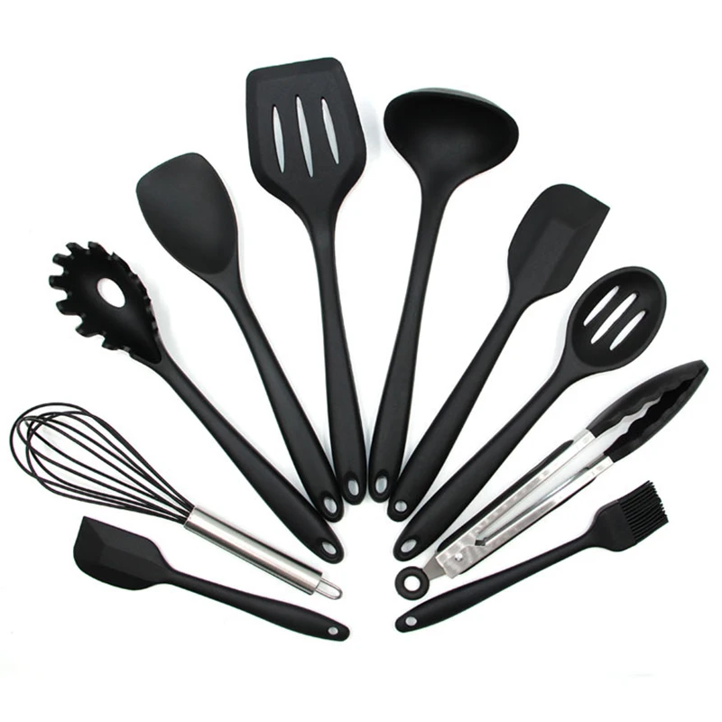 Набор силиконовой кухонной утвари антипригарные кухонные инструменты Tong Spoon