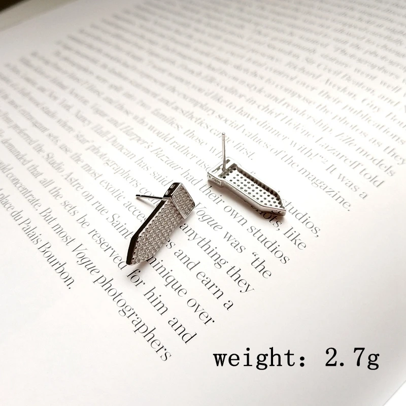 Женские серьги-гвоздики с цирконием LouLeur серьги из стерлингового серебра 925 пробы