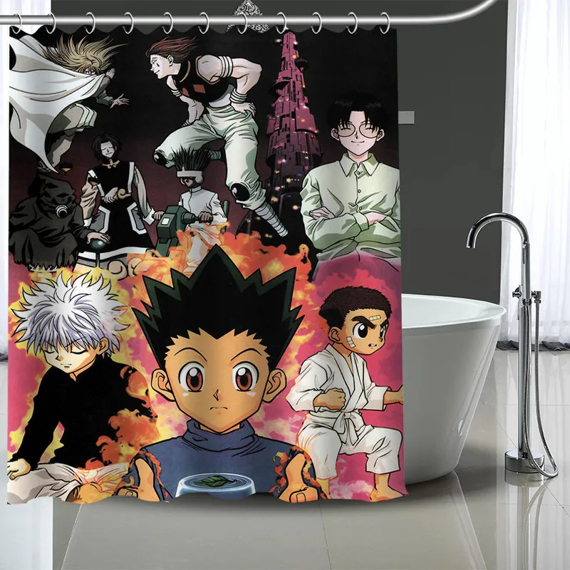 Пользовательские Декоративные занавески Hunter x с узором из полиэстера для ванной