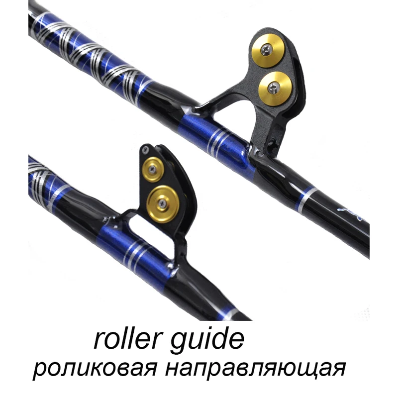 BlueSpear 30lbs, 50lbs, 80lbs, 100lbs 5'" кожаная Передняя рукоятка нейлоновая ягодичная хорошая игровая Удочка нейлоновая ягодичная Троллинг удочка