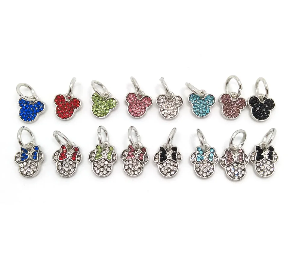 Бусины для Стразы с изображением Микки и Минни амулеты большая дыра 20 шт. |