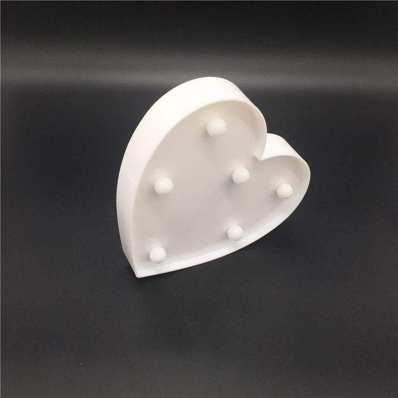 ZESOL Милая 3D Настольная лампа с сердечком светодиодный ночник батарея украшение