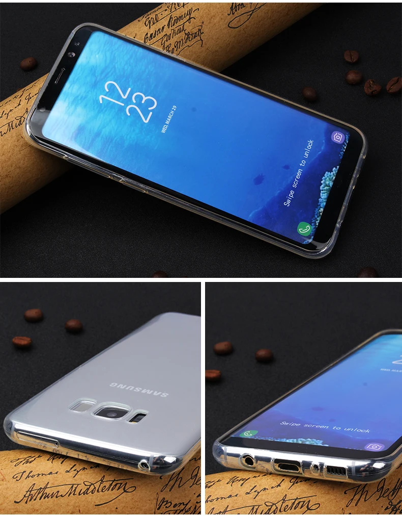 Suntaiho чехол для samsung Galaxy S8 plus s7 edge note8 Прозрачный Силикон ТПЭ телефона s9 note9 Капа |