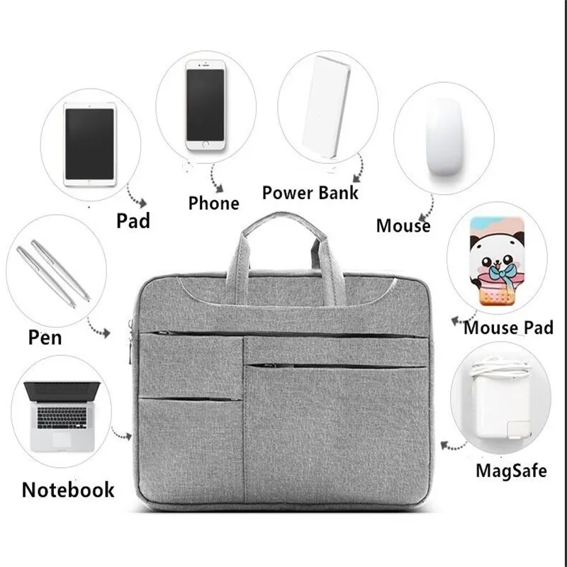 Laptop Bag For Apple MacBook Air Pro Retina 12 13 15 Case Multifunction Sleeve 13.3 14 15.6 inch Cover for Xiaomi Dell HP | Компьютеры и