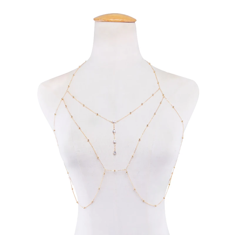 Женские винтажные модные бусы из сплава цепочка с бюстгальтером кристаллами