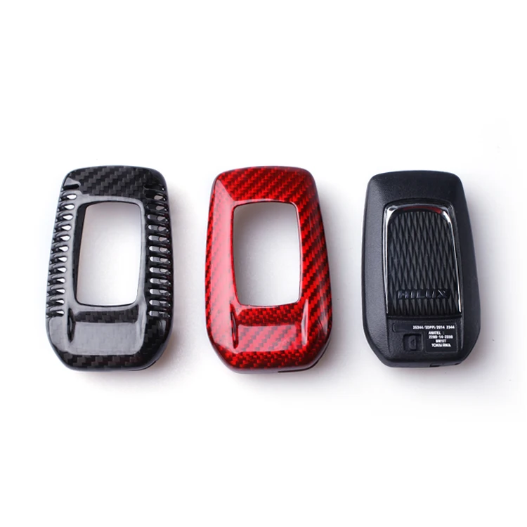 T-Чехол для пульта дистанционного управления из карбонового волокна для Toyota Alphard Vellfire Estima Prado RHD&ampLHD аксессуары стайлинга.