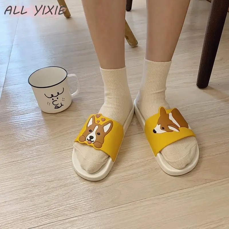 Женские шлепанцы на каждый день ALL YIXIE пляжные без застежек домашние тапочки лето