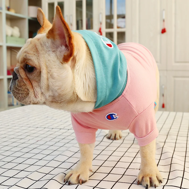 Dog clothes New Popular Spring Pet dog coats Blue Bowder Fighting Champion Hoodies Two-Legged Clothes For Small Pets S-XXL | Дом и сад