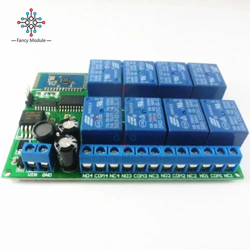 12 В постоянного тока 8 каналов для Android телефона Bluetooth управления релейный модуль