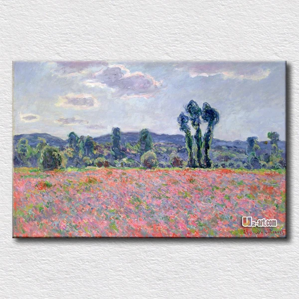 Натуральный холст poppy field Западный художественный Рисунок напечатанный на холсте