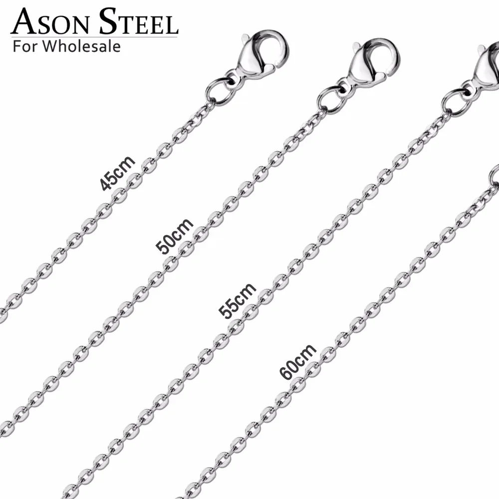 Цепь ASONSTEEL из нержавеющей стали 316L с кубинским звеньем цепь серебристого цвета