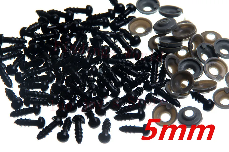 

Hot 5mm 200set Plastic Eyes Safety Handmade Accessories Bear Animal Puppet Jewelry Making Scrapbooking Accessories