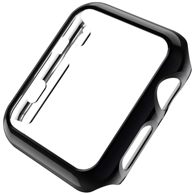 Case For Apple Watch Series 5 4 3 2 1 Thin PC Plated Protective Bumper Cover for 40mm 44mm * |