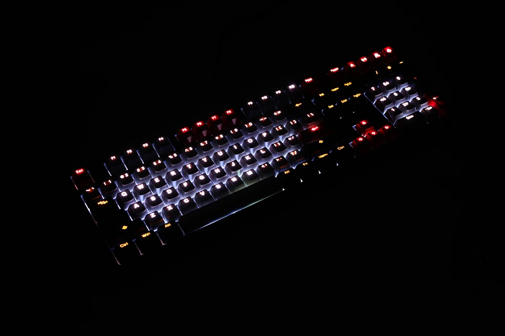 Taihao abs двойные колпачки для ключей для diy игровой механической клавиатуры с подсветкой колпачки oem профиль светильник через углеродный colorway 108 ключ