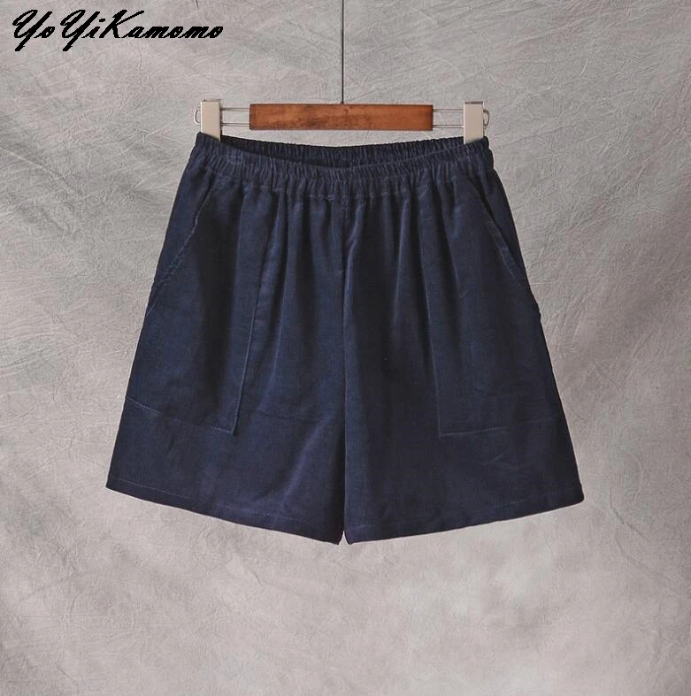 YoYiKamomo осень 2017 Для женщин брюки новый оригинальный вельвет большой карман