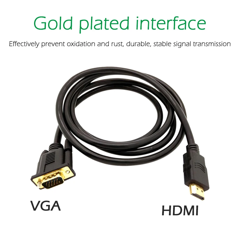 HDMI к VGA Кабель адаптер видео vga разъем кабели между мужчинами для HD плеер ТВ