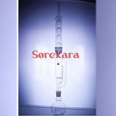 

500ml Glass Soxhlet Extractor Extraction Apparatus With Bulbed Condenser Extractor Body Lab Use