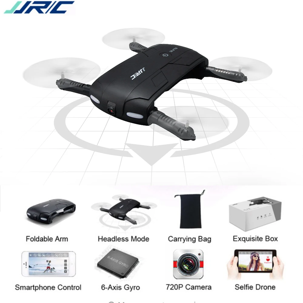 JJRC H37 мини Дрон с 720 P вращающейся камерой 60 ° складной WiFi Вертолет FPV карманный
