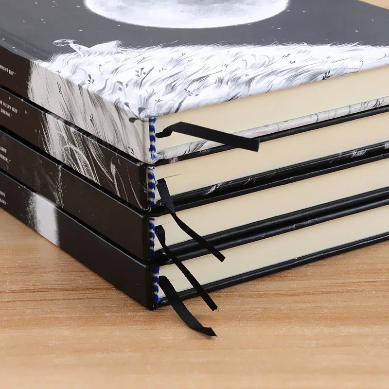 Записная книжка с изображением фазы Луны космоса планеты кавайной девушки в