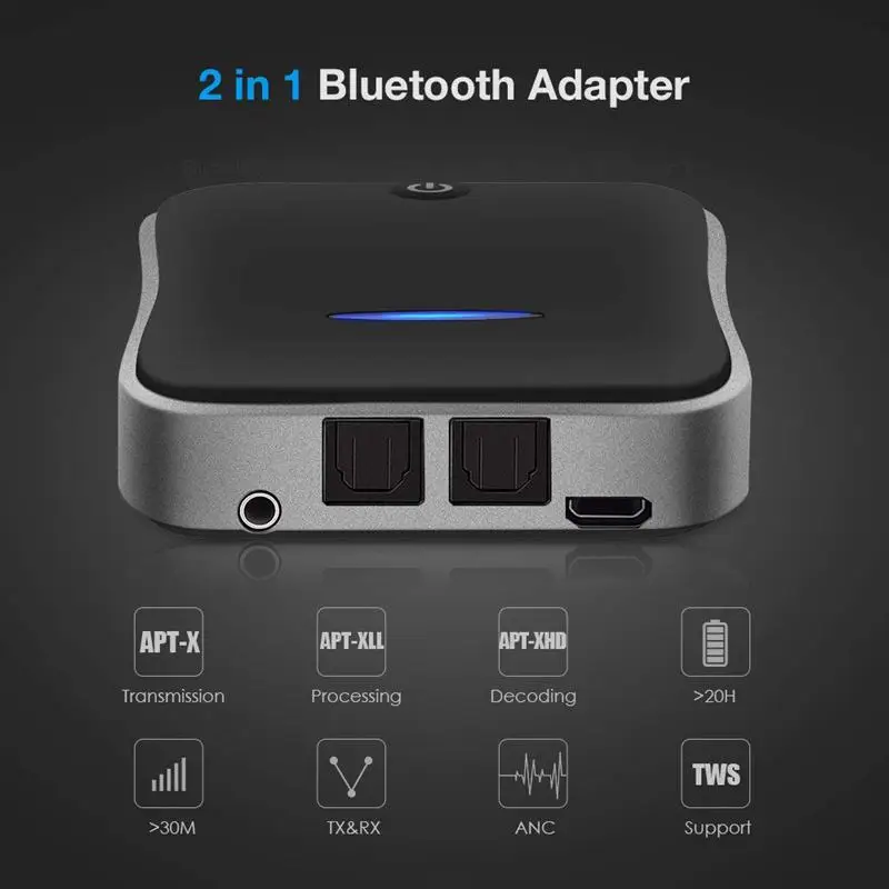 Bluetooth 5 0 передатчик приемник беспроводной Aptx Hd низкая задержка аудио 3 мм Aux/Rca и