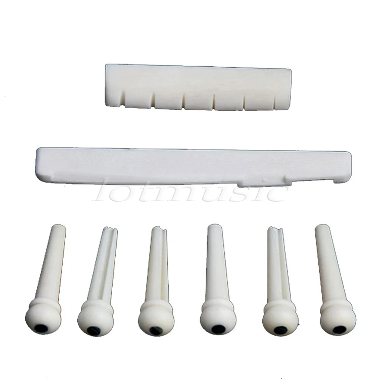 1 комплект из 6 штифтов для акустической гитары штифты костяного моста гайка