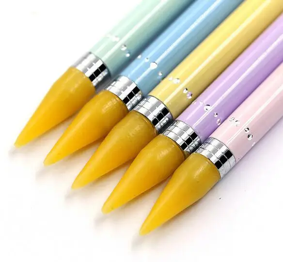 200 шт. двусторонняя ручка для точечного маникюра кристальная бисера шпильки из