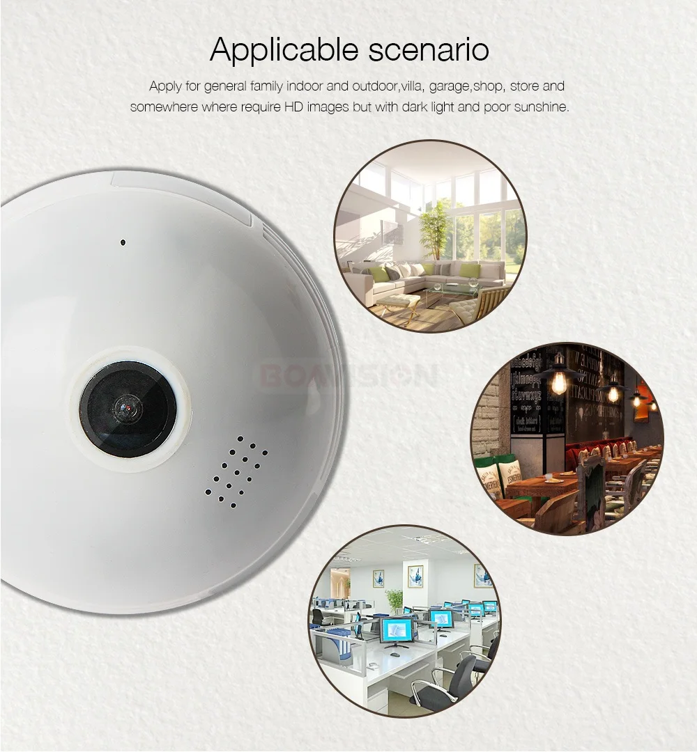 960P 1080P Беспроводная панорамная IP 3D VR камера wifi 3MP 5MP лампочка светильник рыбий глаз камера наблюдения 360 градусов CCTV домашняя камера безопасности