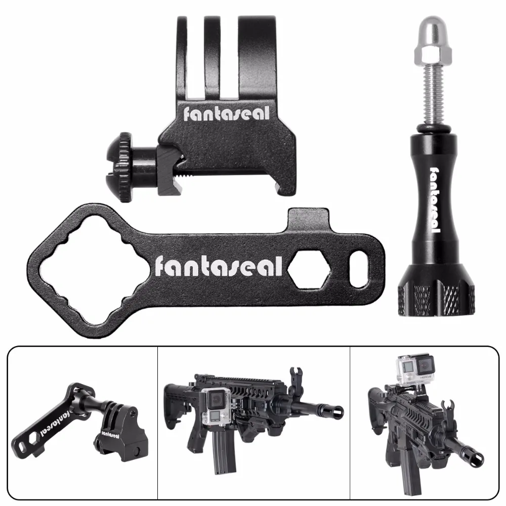Fantaseal Пикатинни пистолет рейка страйкбол пистолет Monut Адаптер для GoPro 8 7 6 5 SJCAM Xiaomi Yi sony Экшн камера пистолет адаптер