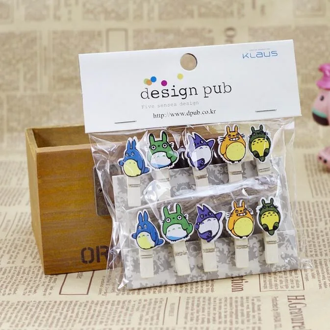 10 шт./лот Zakka Kawaii мультфильм сова дизайн сделай сам деревянный пакет зажим набор с