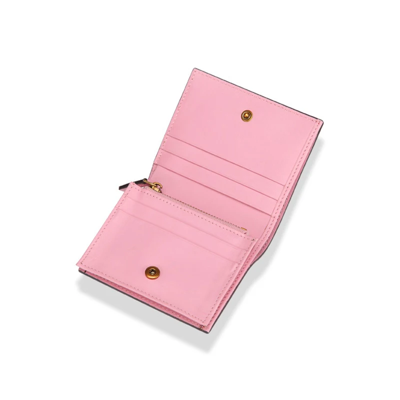 

Women Money Bag Fashion Brand Bee Bag Wallet Genuine Leather Women Short Wallets Short girl buckle wallet ladies S027