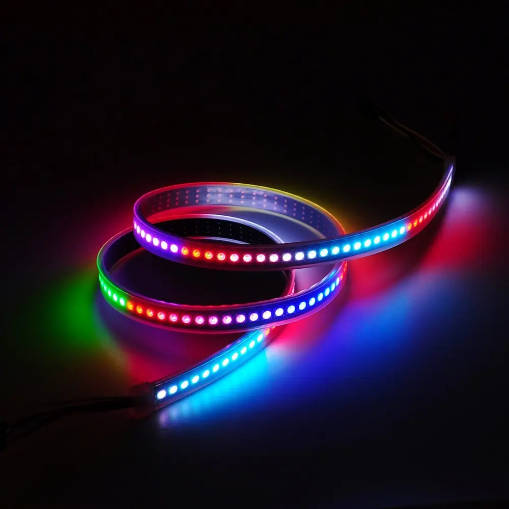Полный мечта Цвет RGB полосы света WS2812 WS2812B IC 5 В Smart индивидуально адресуемых Pixel