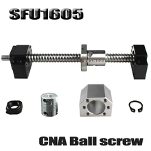 SFU1605 набор SFU1605 шариковый винт С7 с торцевой обработкой+ 1605 шариковая гайка+ гайка Корпус+ BK/BF12 Опора+ муфта RM1605
