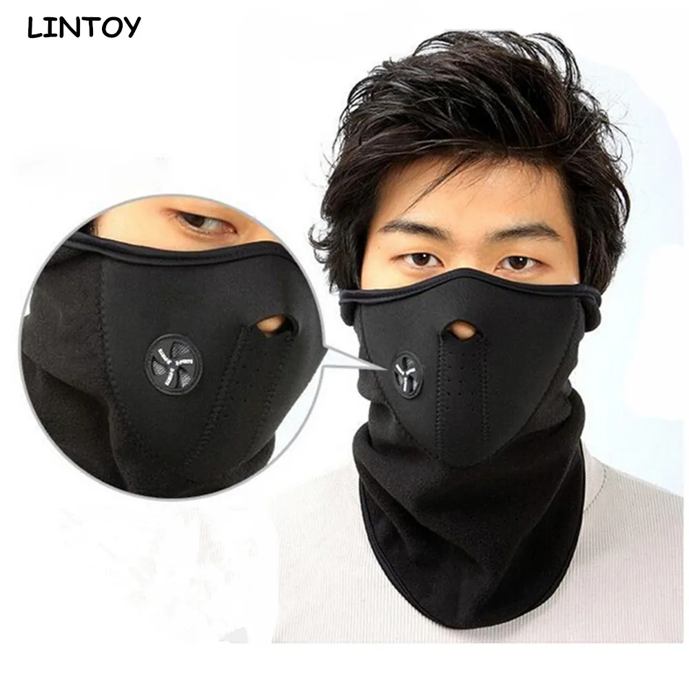 Неопреновая теплая полумаска на шею зимняя спортивная маска ветрозащитная