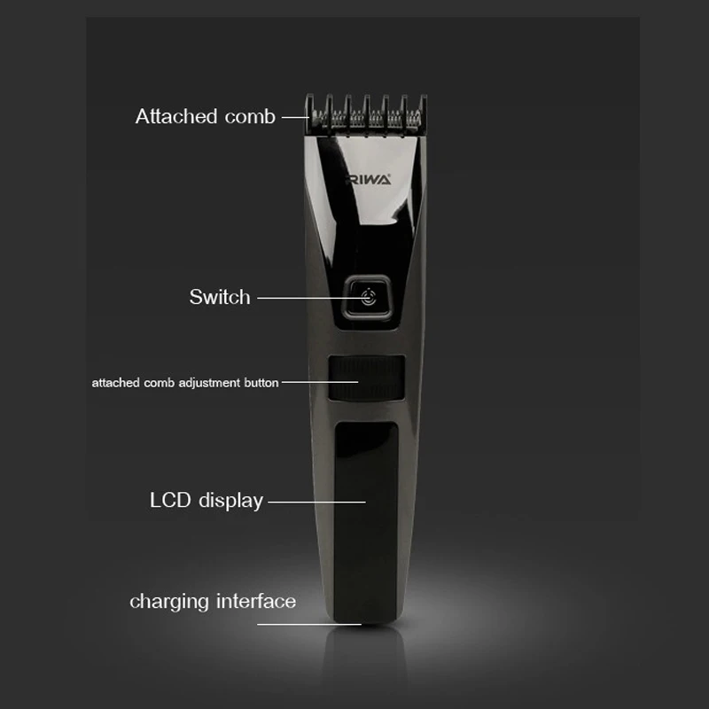 Riwa K3 USB профессиональная машинка для стрижки волос с usb кабелем перезаряжаемая