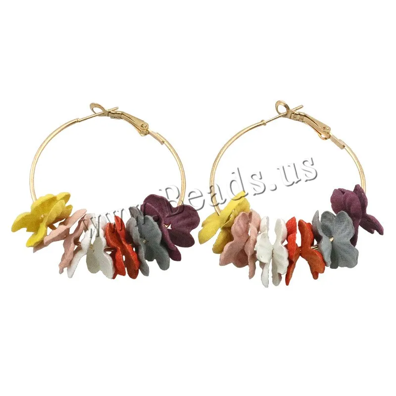 New Fashion Fabric Flower Drop Earrings For Women Girls 2018 Statement Earring Jewelry Oorbellen Colorful Petal Circle Big Fancy | Украшения