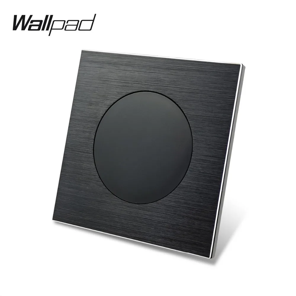 Wallpad L6 черный алюминий 1 банда 3x3 пустой декоративный чехол|Выключатели| |