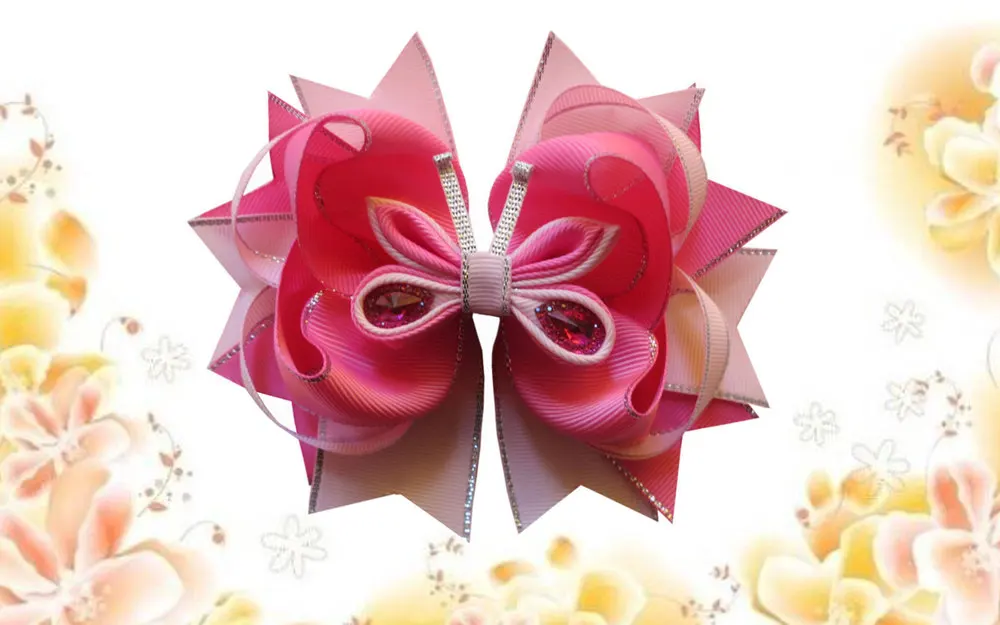 Бесплатная shipping20pcs 5 &quotновый детский комплект одежды с цветочным принтом Hairbow
