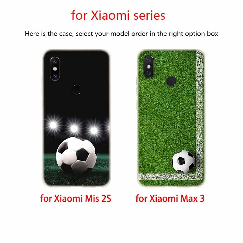 Мягкий силиконовый чехол из ТПУ для Xiaomi Mi 11 10 8 9 CC9 E Poco X3 Pro A2 A3 Lite SE 6X Ultra футбольный