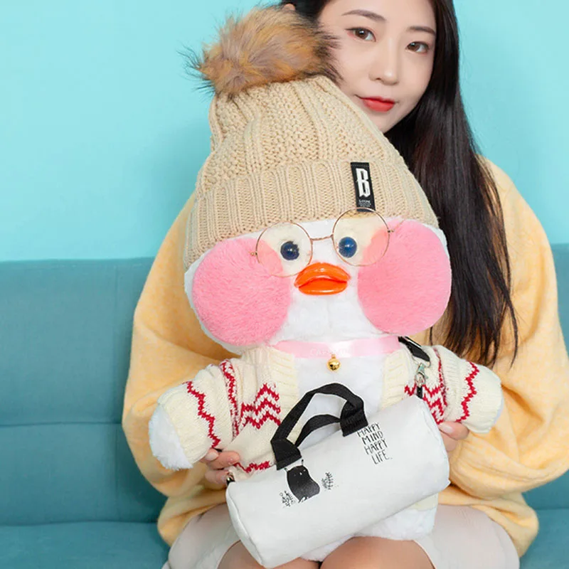 L 50 см Kawaii LaLafanfan кафе утка плюшевая игрушка милые животные Утка Мягкая кукла детские игрушки Рождественский подарок на день рождения для детей - Цвет: L