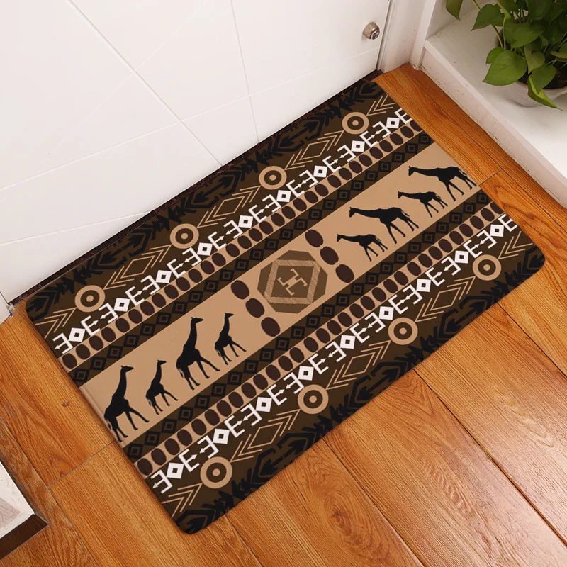 

Ethnic Style Welcome Home Entrance Door Mats Anti slip Berdroom Floor Mats Bathroom Foot Pads Kitchen Mats Home Decor Crafts