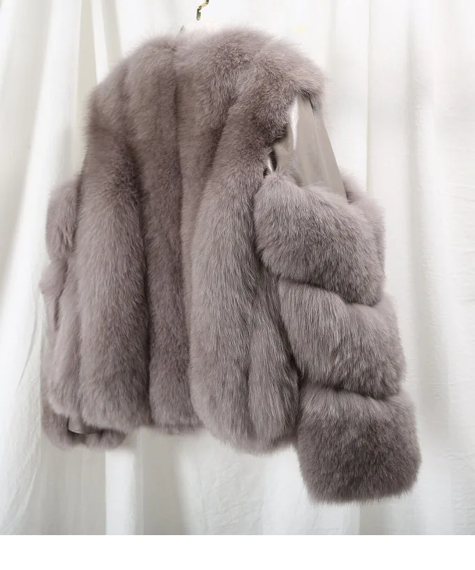 OFTBUY, зимняя куртка, Женская парка, шуба из натурального Лисьего меха, натуральная овчина, натуральная кожа, куртка-бомбер, короткая, Корейская уличная одежда