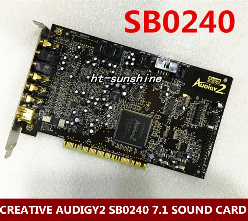 Оригинальная креативная звуковая карта AUDIGY2 SB0240 7 1 с позолоченным интерфейсом