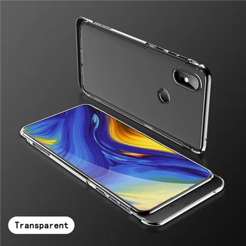 Transparent Чехол для mi x 3 Slide shell s для xiaomi mi x 3 mi x3 Роскошный чехол из поликарбоната 360 Полный Чехол, Fundas для xiaomi mi x 3 защитный чехол - Цвет: Transparent