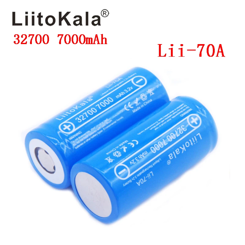2 шт/LiitoKala 3,2 V 32700 7000mAh Lii-70A LiFePO4 батарея 35A непрерывный разряд максимум 55A батарея высокой мощности