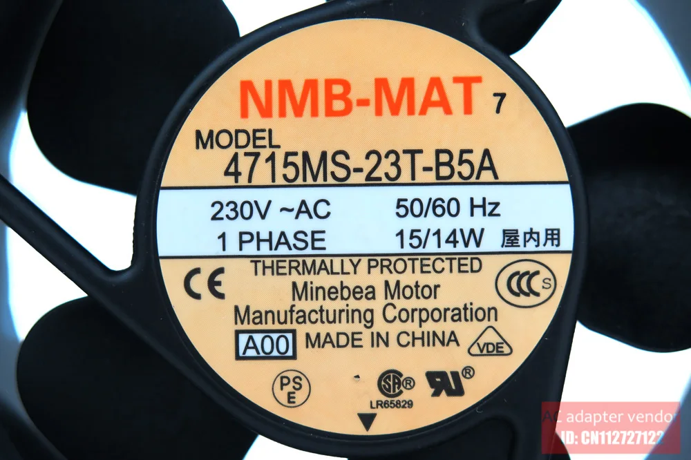 

12 cm fan 230V fan NMB 12038 15 / 14W fan 4715MS-23T-B5A