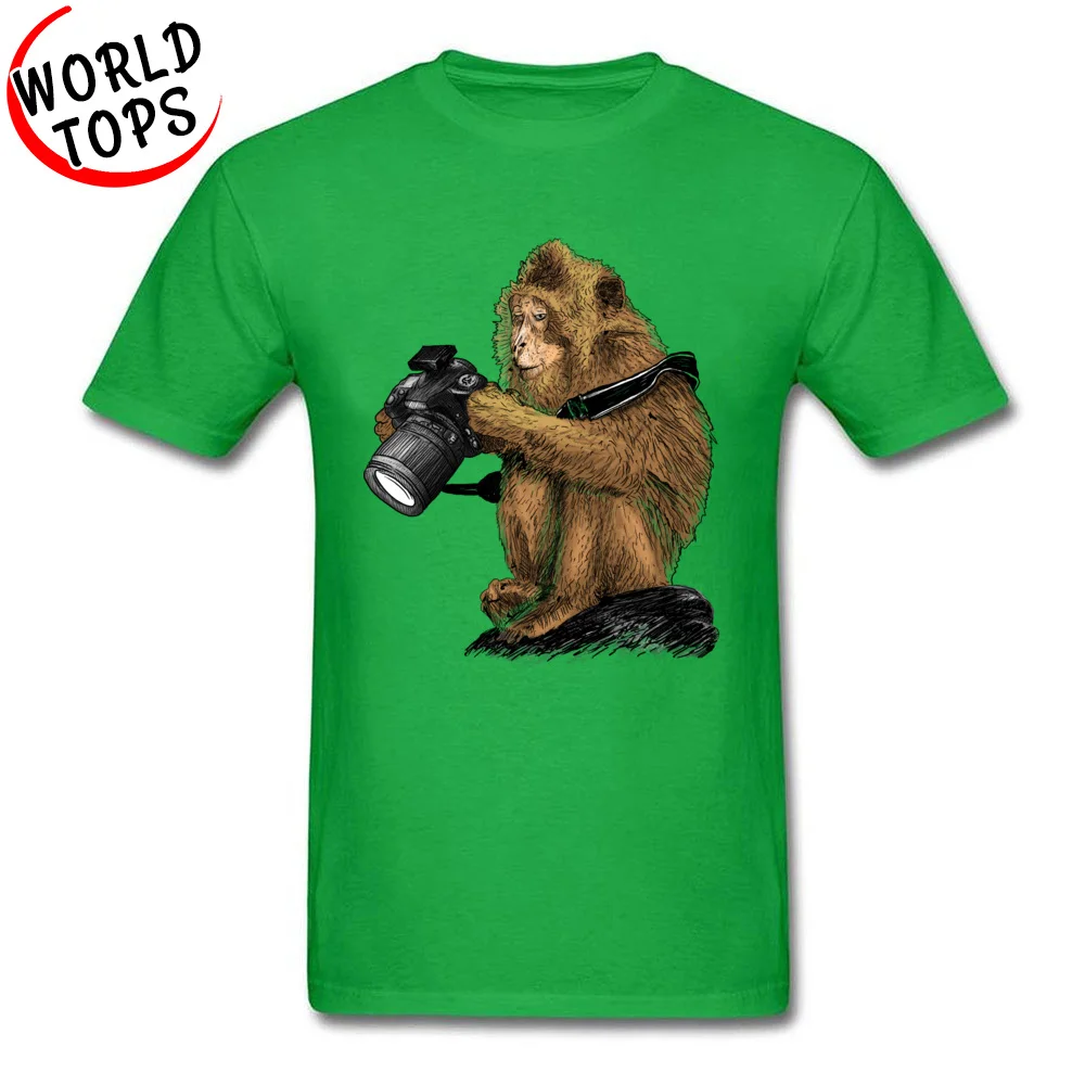 Gorilla Monkey Забавные футболки для фотографа создание рубашки высокое качество