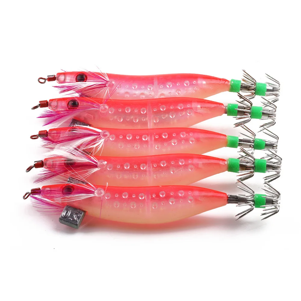 25 шт./лот 10 см 9 г приманка для рыбалки с креветками крючки ловли кальмаров