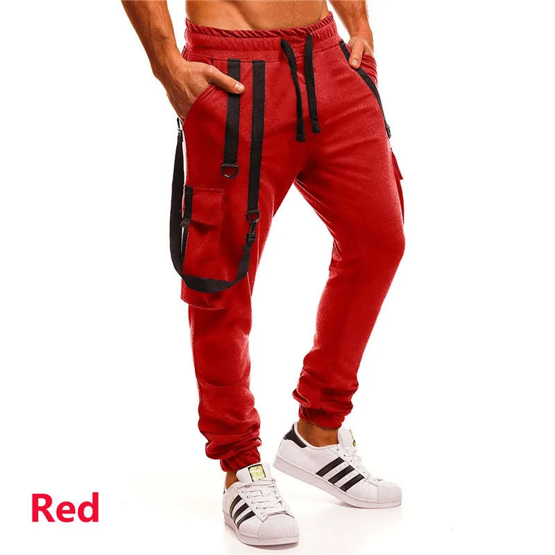 2019 New Plus Size 3XL Men Running Pants Sport Joggers Trousers Black Fitness Gym Clothing With Pockets Leisure Sweatpants | Спорт и