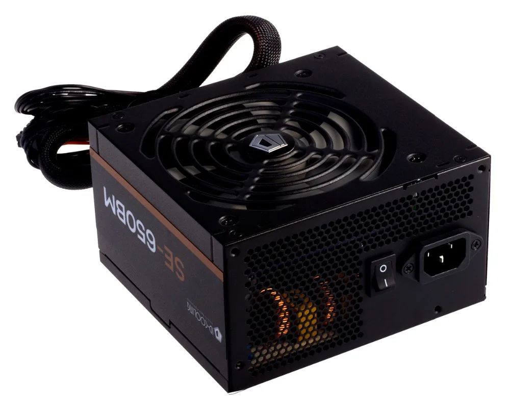 ID-COOLING SE-650BM 80 Plus Bronze, полумодульная конструкция, 650 Вт реальная мощность, настольный компьютер, ПК, источник питания